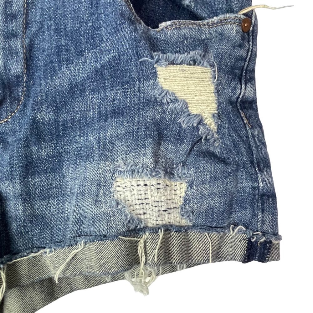 Blank NYC Shorts The Fulton Distressed Raw Hem Size 27 - Picture 4 of 9